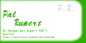 pal rupert business card